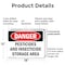 Signmission Pesticides And Insecticide Storage Area Danger Sign, Plastic, 18in W x 12in L, 2PK OS-2PACK-DS-P-1218-L-1978 - alternate 4